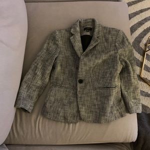Black and white blazer
